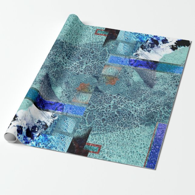 Papel De Regalo spray azul (Desenrollado)