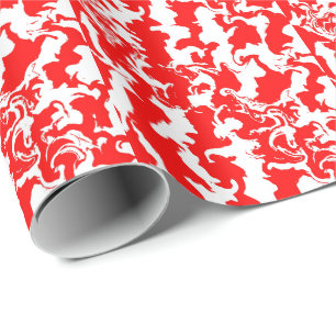 Papel De Regalo Spray Rojo