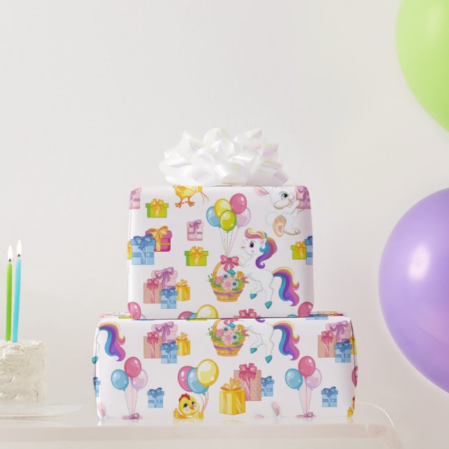 Papel De Regalo Spring Birthday Party  (Regalos de fiesta)