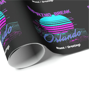 Papel De Regalo Spring Break 2026 Orlando Después del Anochecer Re