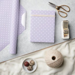 Papel De Regalo Spring Polka Dots Classic   Lavanda Polvorienta