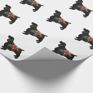 Papel De Regalo Springer Spaniel Dog Raza Bohemian Floral