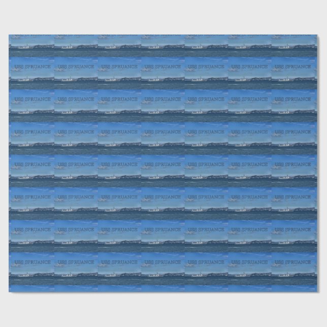 Papel De Regalo Spruance de USS (Superficie plana)