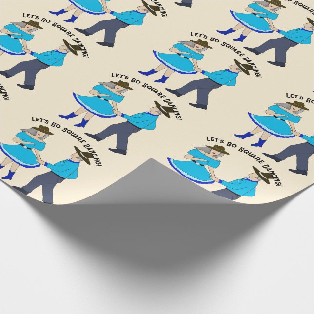 Papel De Regalo Square Dance Couple (Esquina)