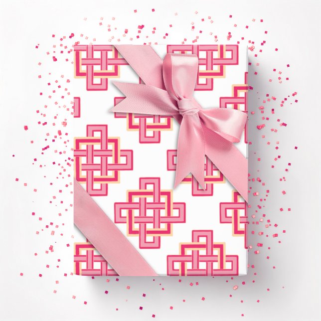 Papel De Regalo Square Endless Knot in Pink and Orange (Subido por el creador)