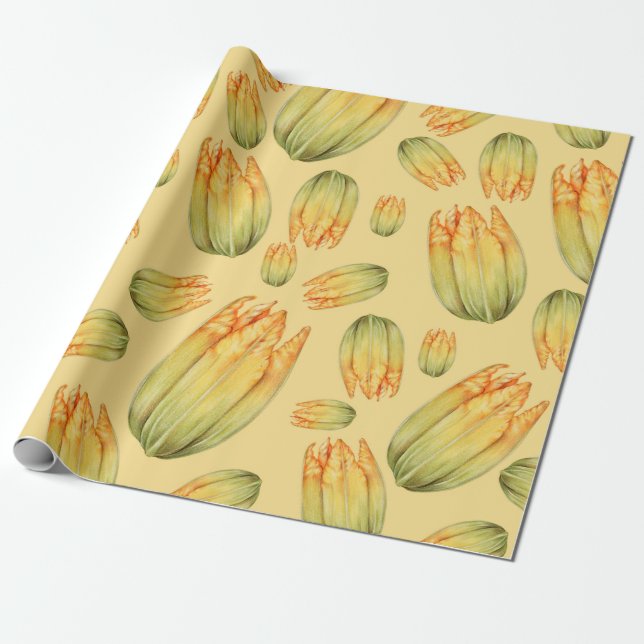 Papel De Regalo Squash Blossom (Desenrollado)