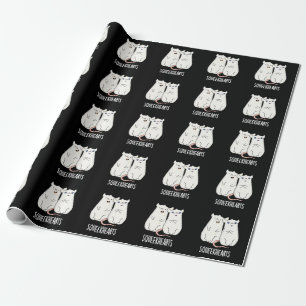 Papel De Regalo Squeekcorazones Gracioso Ratón Cariño Pun Dark BG