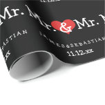 Papel De Regalo Sr. y Sr. Two Grooms Boda<br><div class="desc">Mr. y Mr. Gay Boda papel de envolvimiento de regalo .. perfecto para los dos novios ...  mister y señor papel de envolver personalizado para la ceremonia civil / boda / aniversario de Ricaso</div>
