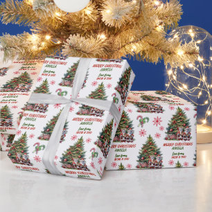 Papel De Regalo Sr. y Sra. Mouse Niños del Árbol de Navidad