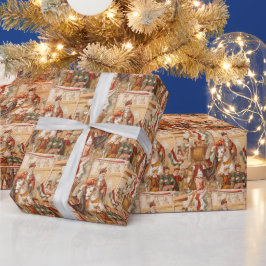 Papel De Regalo St. Nick St. Nicholas Dutch Sinterklaas Vintage