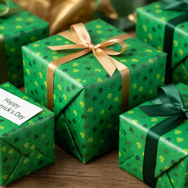 Papel De Regalo St. Patrick’s Day Shamrock Wrapping Paper (Subido por el creador)