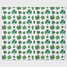 Papel De Regalo St. Patrick's Day 3D Irish Clover