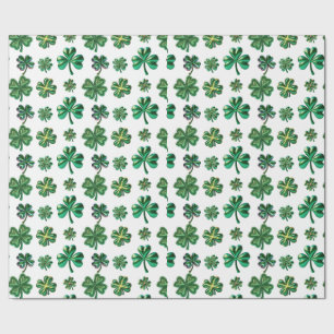 Papel De Regalo St. Patrick's Day 3D Irish Clover