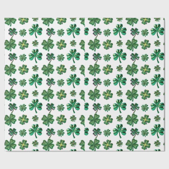 Papel De Regalo St. Patrick's Day 3D Irish Clover (Costura)
