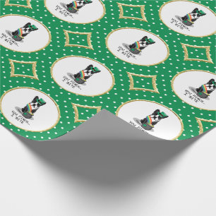 Papel De Regalo St. Patrick's Day Boston Terrier Dog (negro) Graci
