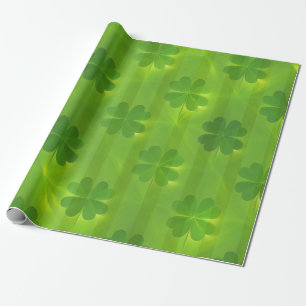 Papel De Regalo St Patrick's Day Clover 4 muestra una colección mo
