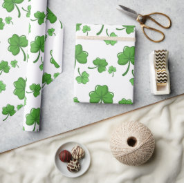 Papel De Regalo st patricks day face mascarillas suerte buena tréb
