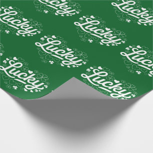 Papel De Regalo St Patrick's Day Heart Lucky Clover Shamrock