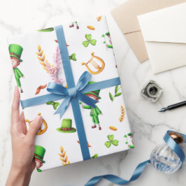 Papel De Regalo St Patrick's Day Leprechaun Irish