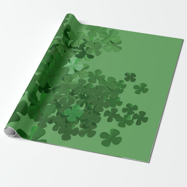 Papel De Regalo St. Patrick's Day Shamrock (Desenrollado)