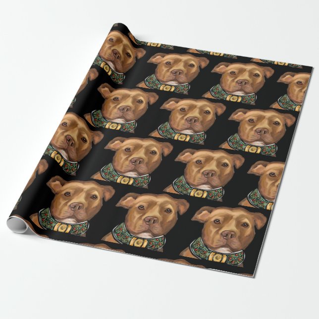 PAPEL DE REGALO STAFFORDSHIRE TERRIER (Desenrollado)