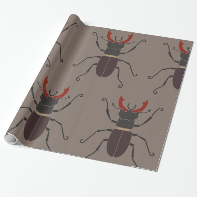 Papel De Regalo Stag Beetle (Desenrollado)
