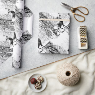 Papel De Regalo Stag Deer Winter Forest Wildlife Animal Nature Art