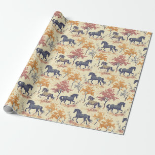 Papel De Regalo Stalliones de la época de los caballos occidentale