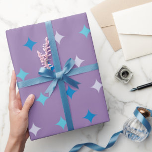 Papel De Regalo Starburst radiante, púrpura