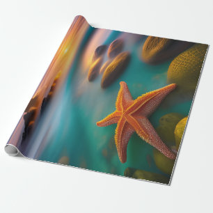 Papel De Regalo Starfish en la playa en Dawn