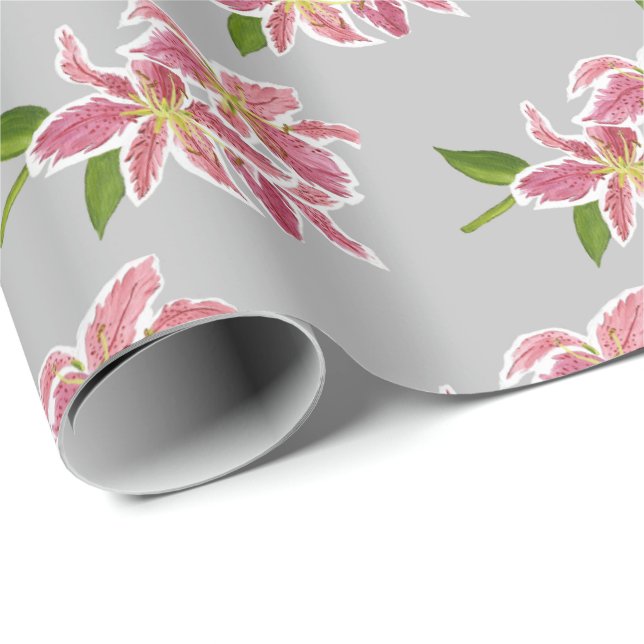 Papel De Regalo Stargazer Lilies (Esquina del rollo)