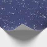 Papel De Regalo Starry Night Blue Navy Gray Silver Confetti Deicat<br><div class="desc">diseño florenceK Delicate madera estrellada papel de envoltura forestal.</div>