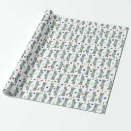 Papel De Regalo Statue of Liberty - Patriotic Stars Wrapping Paper