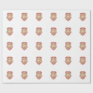 Papel De Regalo Stay Golden Retriever Perro Diamante Rojo_1