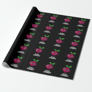Papel De Regalo Stay Upbeet Funny Veggie Beet Pun Dark BG
