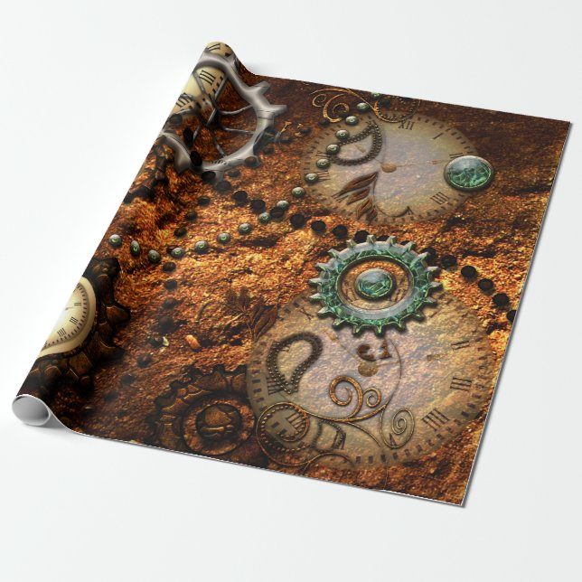 Papel De Regalo Steampunk (Desenrollado)