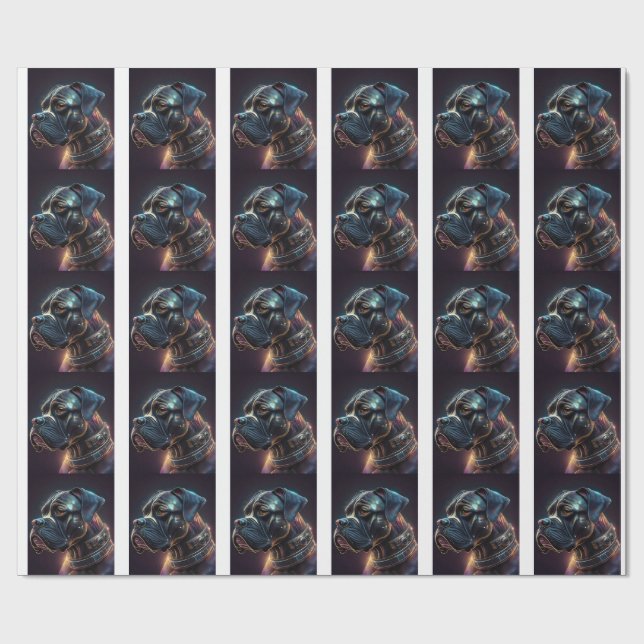 Papel De Regalo Steampunk Boxer Dog (Superficie plana)