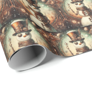 Papel De Regalo Steampunk Snowman