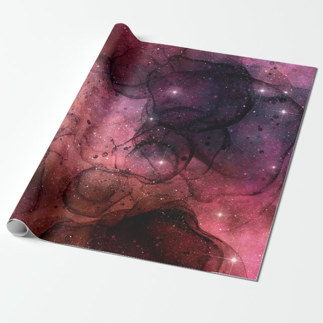 Papel De Regalo Sternenhimmel/ Universum Muster Geschenkpapier (Desenrollado)