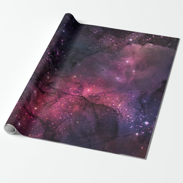 Papel De Regalo Sternenhimmel/ Universum Muster Geschenkpapier im (Desenrollado)