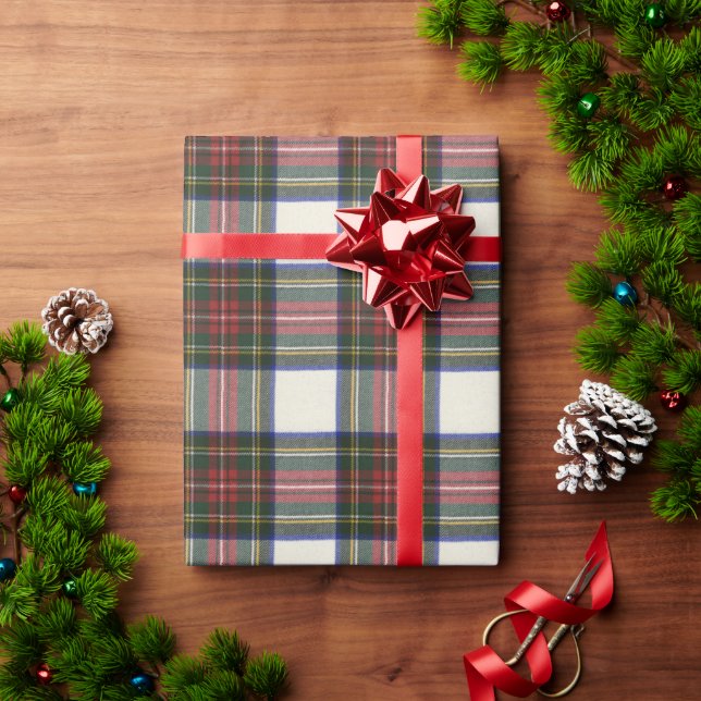 Papel De Regalo Stewart Vress Tartán escocés moderno (Regalo de vacaciones)