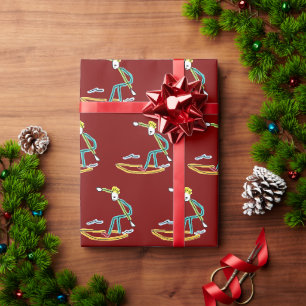 Papel De Regalo Stickman Surfista