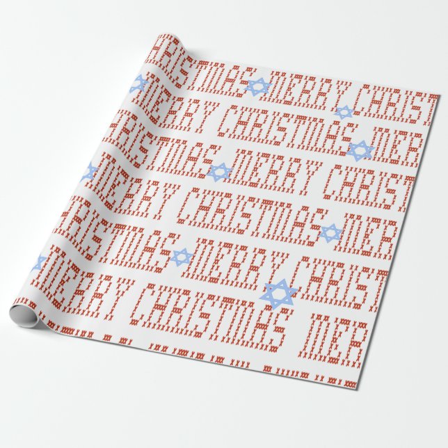 Papel De Regalo Stitchwork Chrismukkah Gift Wrap (Desenrollado)