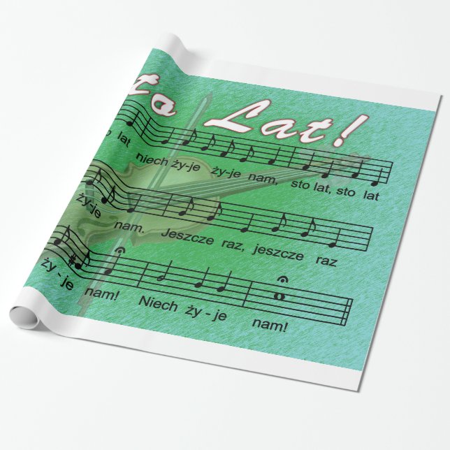 Papel De Regalo Sto Lat Song Con Fiddle (Desenrollado)
