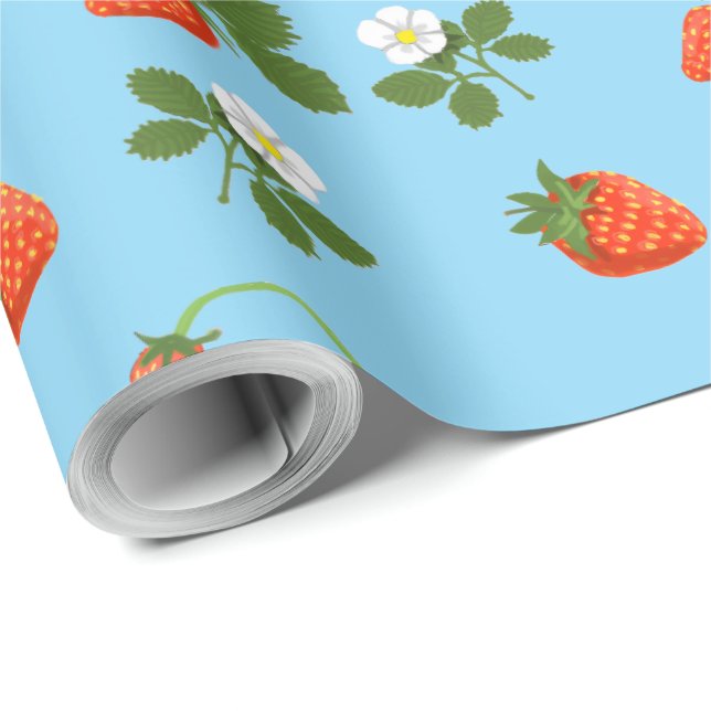 Papel De Regalo Strawberries (Esquina del rollo)