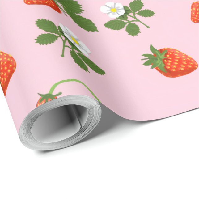 Papel De Regalo Strawberries (Esquina del rollo)
