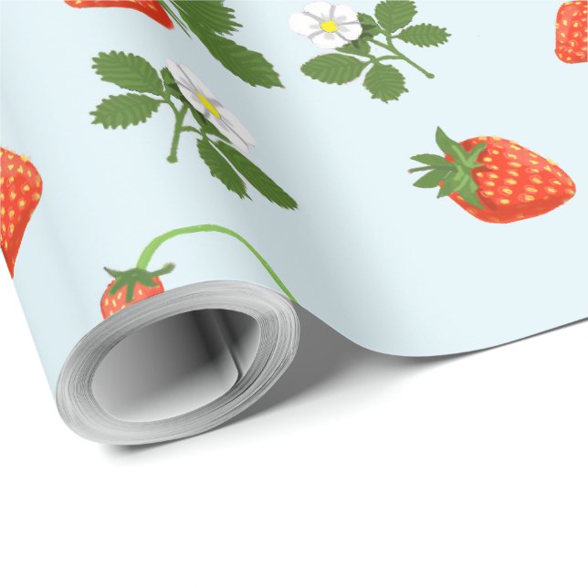 Papel De Regalo Strawberries (Esquina del rollo)