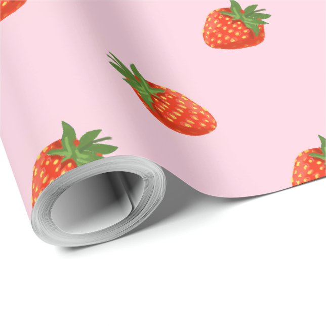 Papel De Regalo Strawberries (Esquina del rollo)