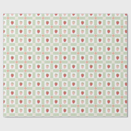 Papel De Regalo Strawberry Gingham Berry Happy Birthday