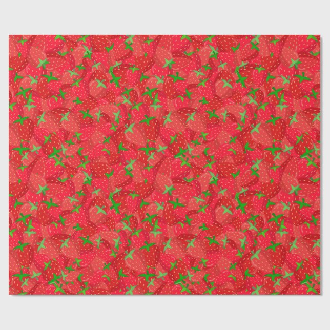 Papel De Regalo Strawberry Medley (Superficie plana)